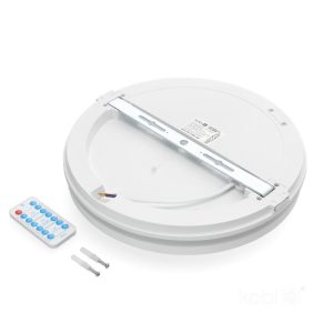 Plafonnier avec détecteur de mouvement LED NAIROS 24W CCT LX IP65 blanc Kobi Premium