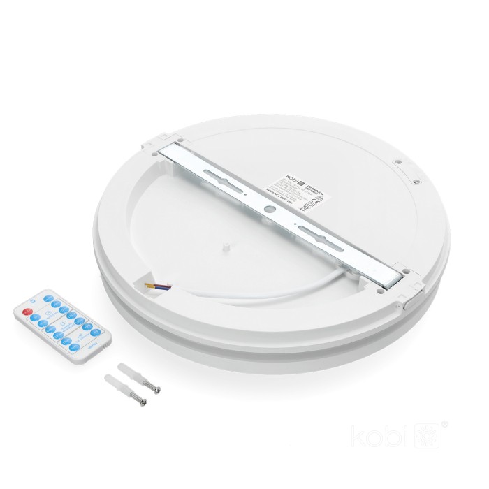 Plafonnier avec détecteur de mouvement LED NAIROS 24W CCT LX IP65 blanc Kobi Premium