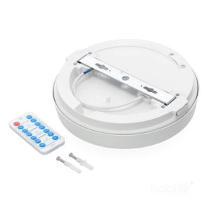 Plafonnier avec détecteur de mouvement LED NAIROS G2 12W 3CCT LX IP65 blanc Kobi Premium
