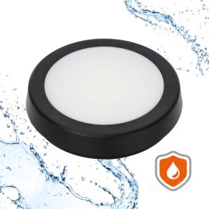 Plafonnier avec détecteur de mouvement LED NAIROS G2 12W 3CCT LX IP65 noir Kobi Premium