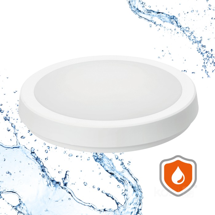 Plafonnier avec détecteur de mouvement LED NAIROS G2 18W 3CCT LX IP65 blanc Kobi Premium
