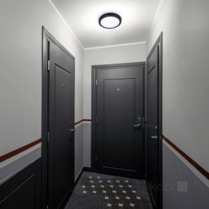 Plafonnier avec détecteur de mouvement LED NAIROS G2 18W 3CCT LX IP65 noir Kobi Premium