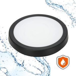 Plafonnier avec détecteur de mouvement LED NAIROS G2 18W 3CCT LX IP65 noir Kobi Premium