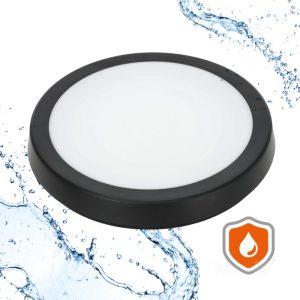 Plafonnier avec détecteur de mouvement LED NAIROS G2 24W 3CCT LX IP65 noir Kobi Premium