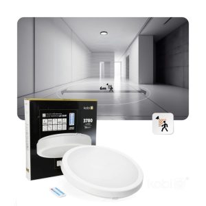 Plafonnier avec détecteur de mouvement LED NAIROS G2 36W 3CCT LX IP65 blanc Kobi Premium