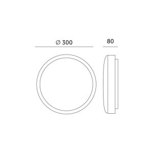 Plafonnier avec détecteur de mouvement LED ZOE 19W 4000K IP44 LX blanc Kobi Premium