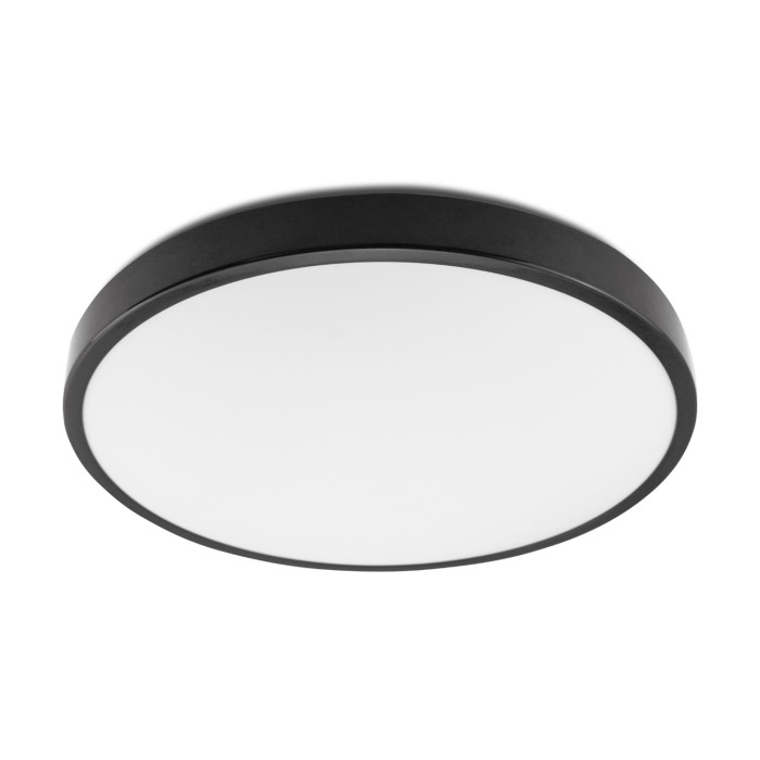 Plafonnier avec détecteur de mouvement LED ZOE 24W 4000K IP44 LX noir Kobi Premium