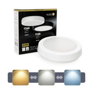 Plafonnier LED NAIROS G2 12W 3CCT IP65 blanc Kobi Premium