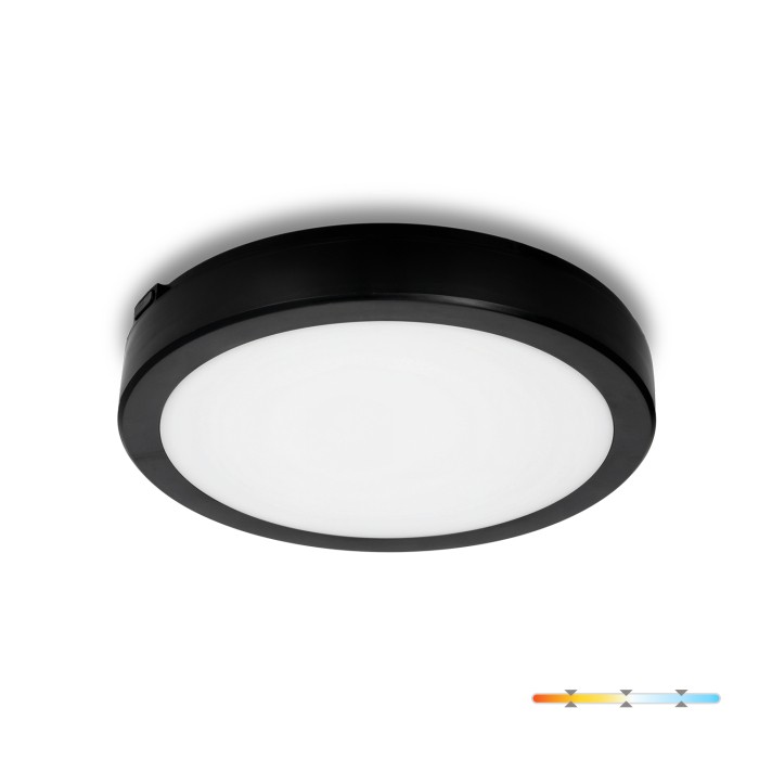 Plafonnier LED NAIROS G2 18W 3CCT IP65 noir Kobi Premium