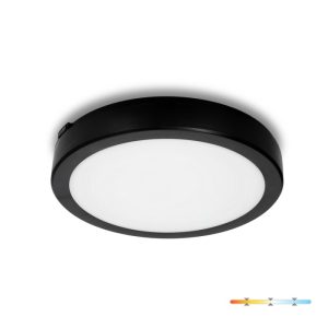 Plafonnier LED NAIROS G2 24W 3CCT IP65 noir Kobi Premium