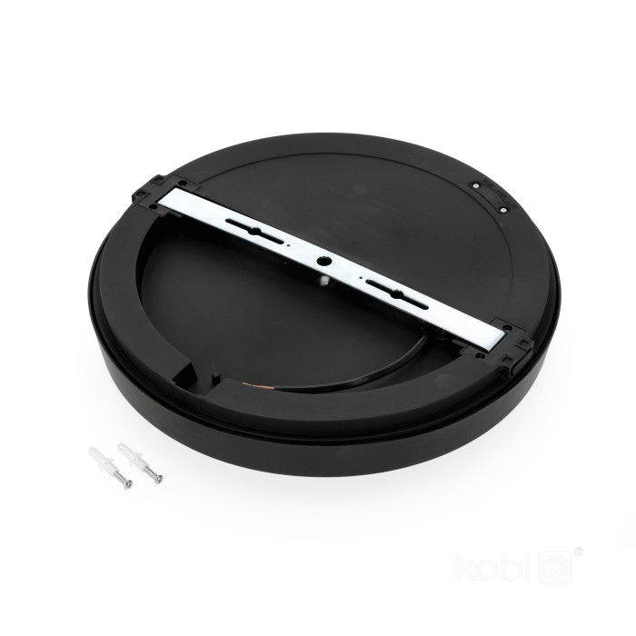 Plafonnier LED NAIROS G2 24W 3CCT IP65 noir Kobi Premium
