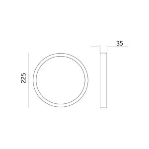 Plafonnier LED SIGARO CIRCLE 24W 4000K Kobi Premium