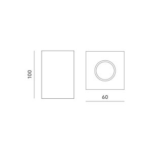 Plafonnier MANGO SQUARE blanc Kobi