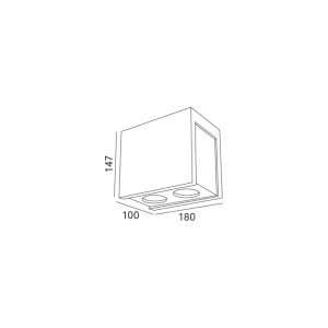 Plafonnier PURO CHROME 2xGU10 blanc Art of Light