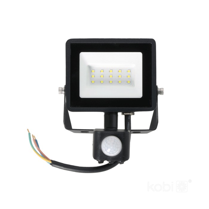 Projecteur avec détecteur de mouvement LED MHC 10W 6500K IP44 noir LED2B RED