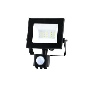 Projecteur avec détecteur de mouvement LED MHC 10W 6500K IP44 noir LED2B RED