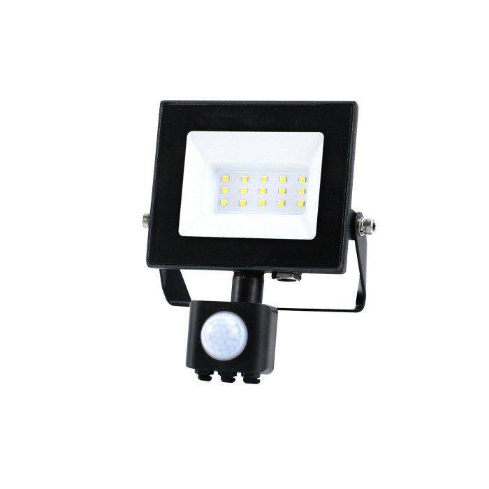 Projecteur avec détecteur de mouvement LED MHC 10W 6500K IP44 noir LED2B RED