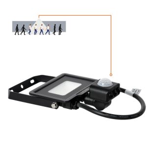 Projecteur avec détecteur de mouvement LED MHC 10W noir 6500K IP65 LED2B