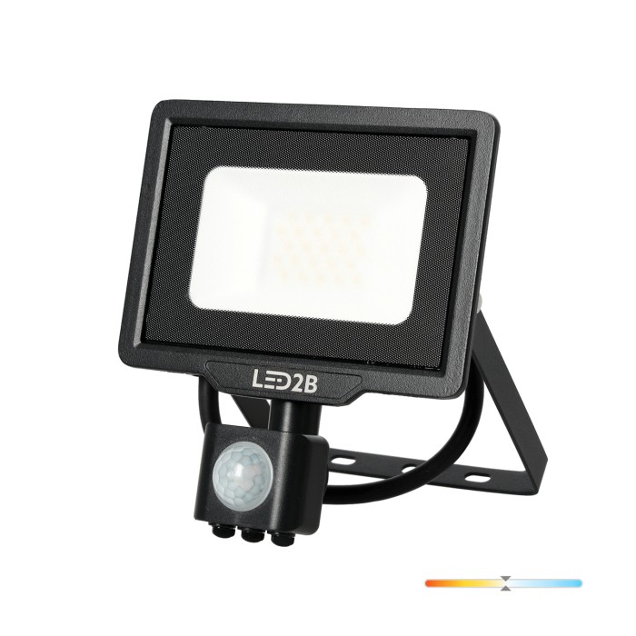 Projecteur avec détecteur de mouvement LED MHC 20W noir 4000K IP65 LED2B