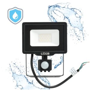 Projecteur avec détecteur de mouvement LED MHC 20W noir 6500K IP65 LED2B