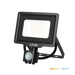 Projecteur avec détecteur de mouvement LED MHC 20W noir 6500K IP65 LED2B