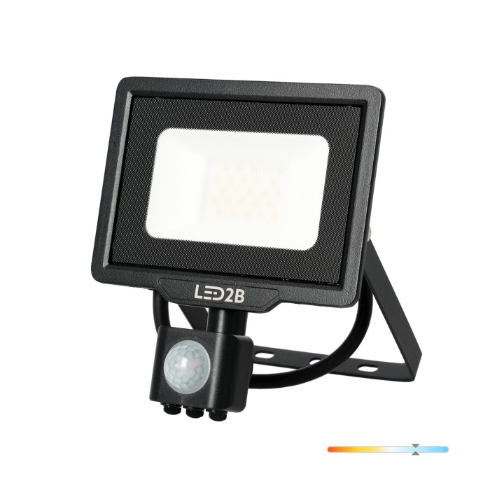 Projecteur avec détecteur de mouvement LED MHC 20W noir 6500K IP65 LED2B