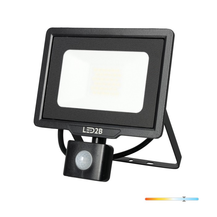 Projecteur avec détecteur de mouvement LED MHC 30W noir 6500K IP65 LED2B