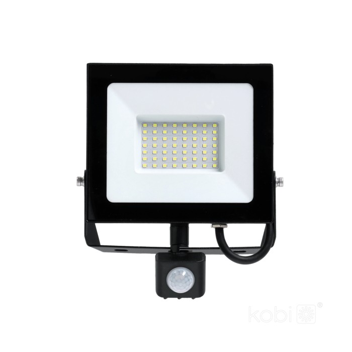 Projecteur avec détecteur de mouvement LED MHC 50W noir 4000K IP44 LED2B ROUGE