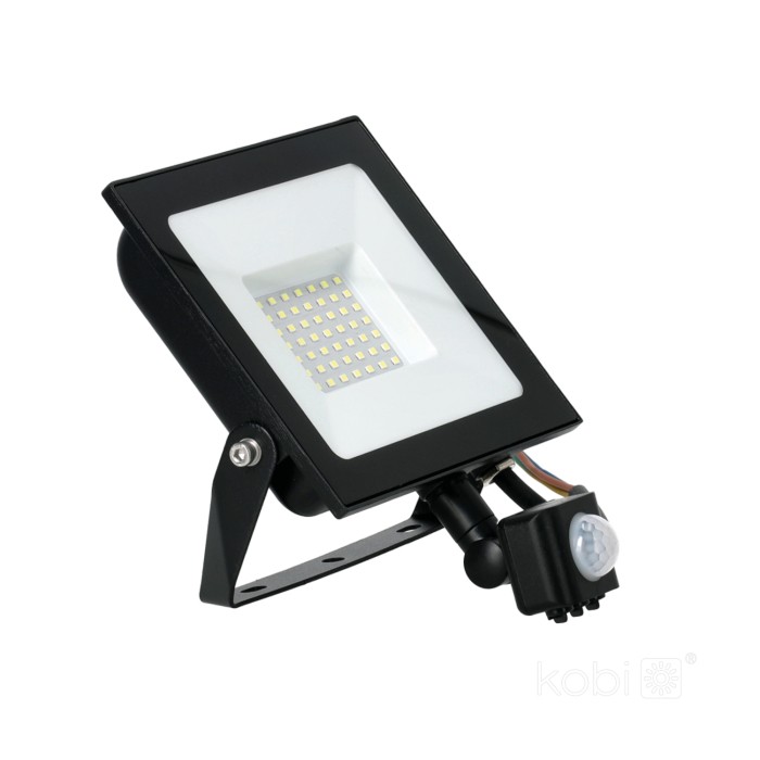 Projecteur avec détecteur de mouvement LED MHC 50W noir 4000K IP44 LED2B ROUGE