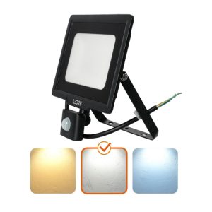 Projecteur avec détecteur de mouvement LED MHC 50W noir 4000K IP65 LED2B