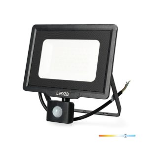 Projecteur LED avec détecteur de mouvement MHC 50W noir 6500K IP65 LED2B