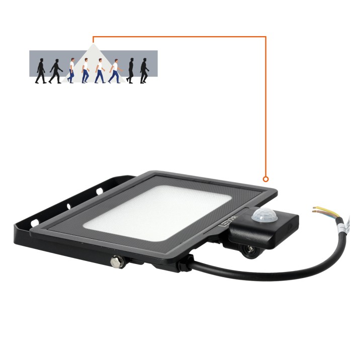 Projecteur LED avec détecteur de mouvement MHC 50W noir 6500K IP65 LED2B
