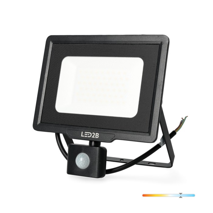 Projecteur LED avec détecteur de mouvement MHC 50W noir 6500K IP65 LED2B