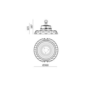 Projecteur LED High Bay ANICA 200W 4000K IP65 90° Kobi Pro
