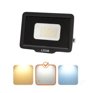 Projecteur LED MH 10W noir 4000K IP65 LED2B