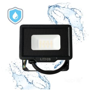 Projecteur LED MH 10W noir 4000K IP65 LED2B