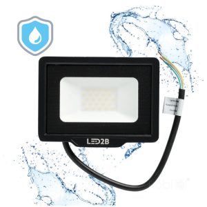 Projecteur LED MH 20W noir 4000K IP65 LED2B