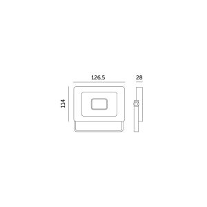 Projecteur LED MH 20W noir 4000K IP65 LED2B ROUGE