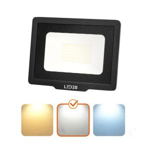 Projecteur LED MH 50W noir 4000K IP65 LED2B
