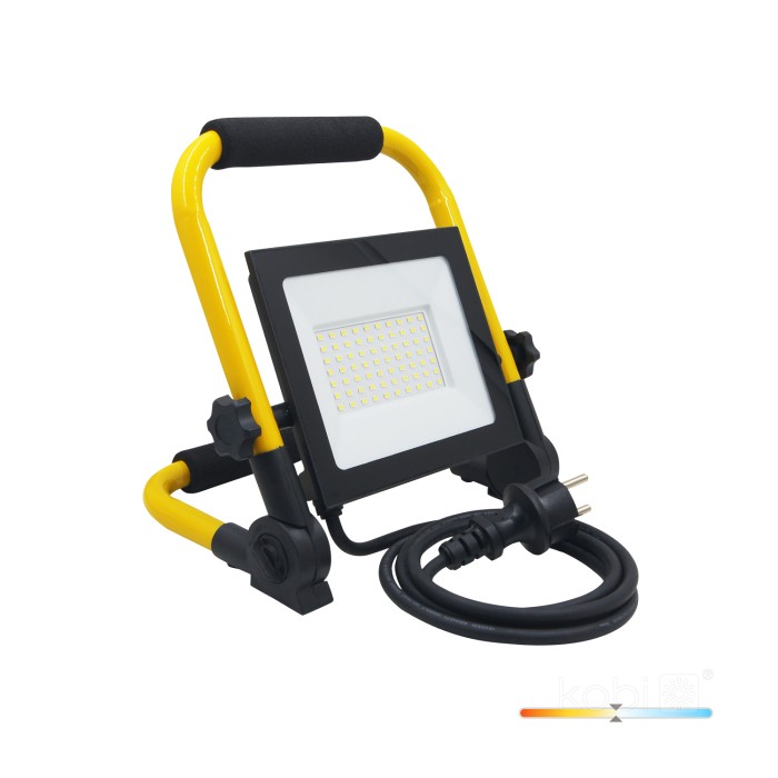 Projecteur de chantier LED TIGRA rechargeable 50W 4000K IP54 Kobi
