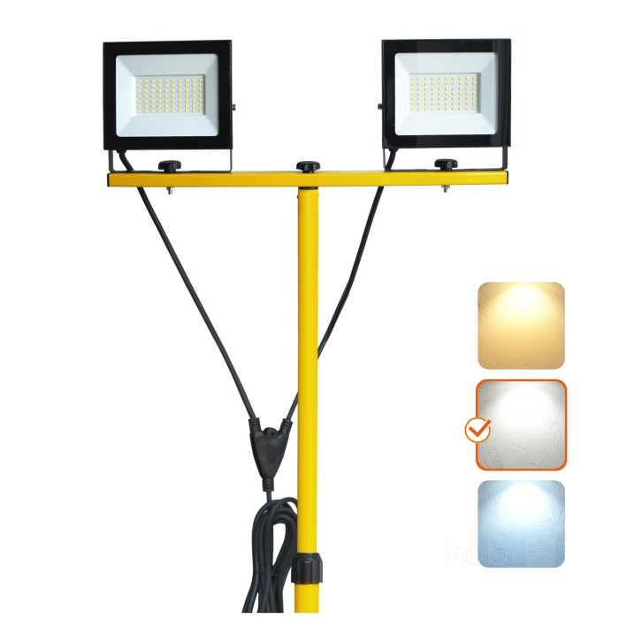 Projecteur LED TIGRA TRÉPIED 2x50W 4000K IP54 Kobi