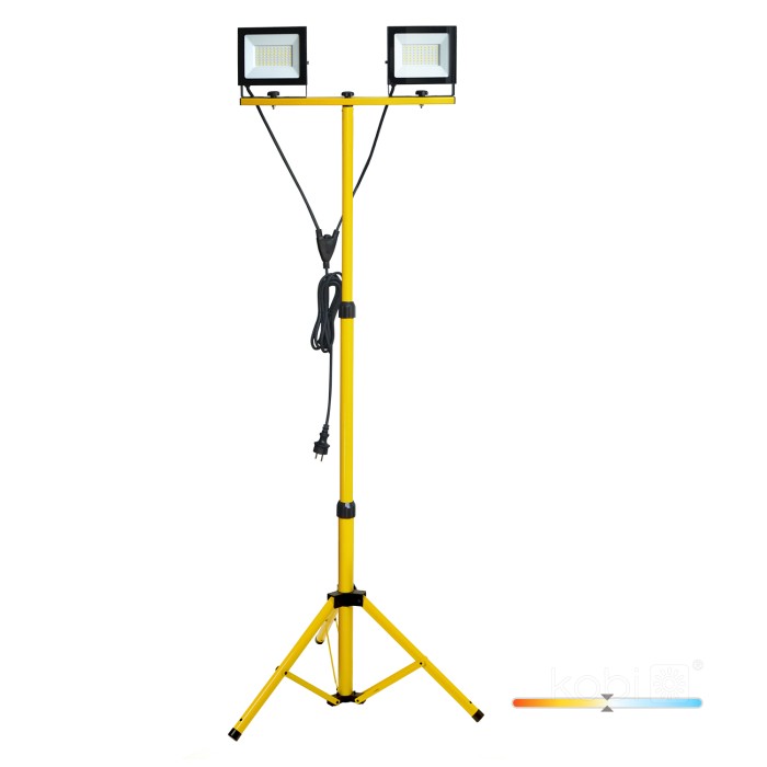 Projecteur LED TIGRA TRÉPIED 2x50W 4000K IP54 Kobi