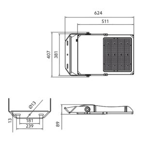 Projecteur LED US 500W 5000K IP66 25° DIM Kobi Pro