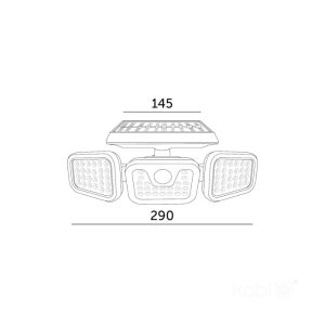 Projecteur solaire avec détecteur de mouvement LED GLOW 6000K IP44 LED2B