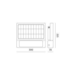 Projecteur solaire avec détecteur de mouvement LED MHC 10W 4000K IP65 Kobi