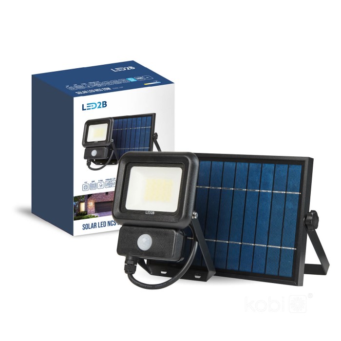Projecteur solaire avec détecteur de mouvement LED NCS 20W 6500K IP65 LED2B