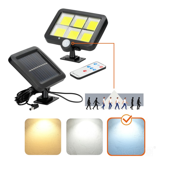 Projecteur solaire avec détecteur de mouvement LED PRISM 6000K LED2B