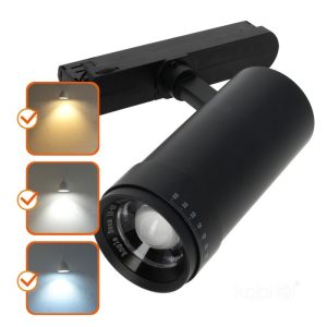 Projecteur sur rail LED NEXTRACK VISION 10W 3CCT 10-60° noir Kobi Pro