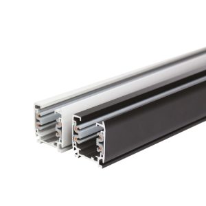 Rail à 3 circuits 1m noir Kobi