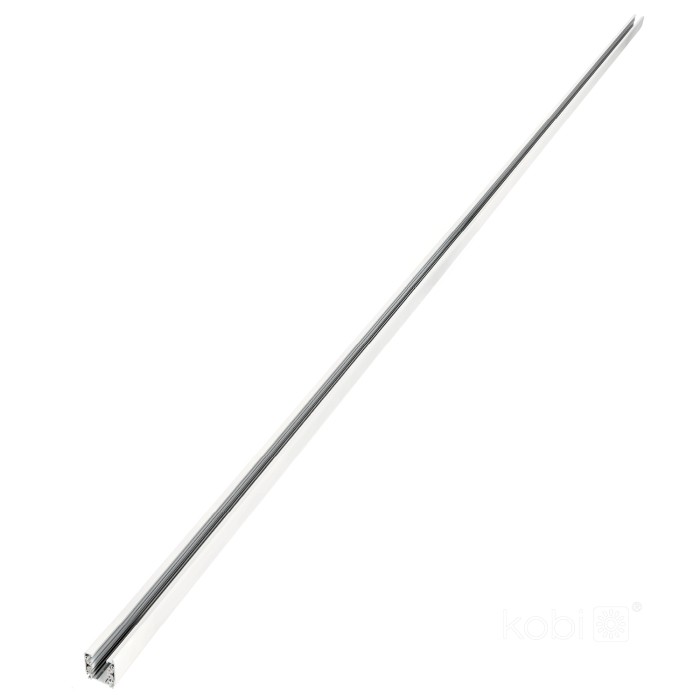 Rail à 3 circuits 2m blanc Kobi